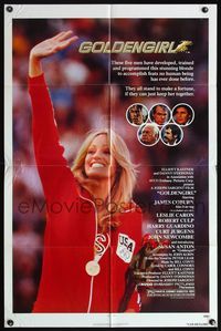 4h437 GOLDENGIRL 1sh '79 James Coburn, sexy Susan Anton is programmed to win the Olympics!