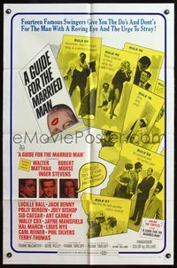 4h449 GUIDE FOR THE MARRIED MAN 1sh '67 written by America's most famous swingers!