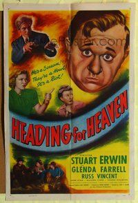 4h466 HEADING FOR HEAVEN 1sh '47 Erwin thinks he's dying & his family tries to contact the spirit!