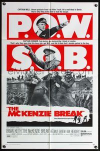 4h664 McKENZIE BREAK 1sh '71 Brian Keith in the ultimate World War II escape film!
