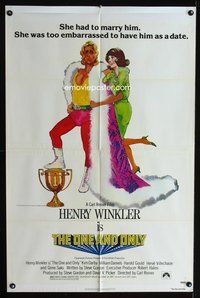 4h742 ONE & ONLY 1sh '78 Kim Darby was too embarrassed to have wrestler Henry Winkler as a date!
