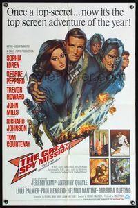 4h749 OPERATION CROSSBOW 1sh '65 The Great Spy Mission, Code Name: Operation Crossbow!