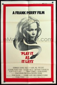 4h775 PLAY IT AS IT LAYS heavy stock 1sh '72 beautiful Tuesday Weld, directed by Frank Perry!