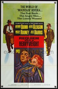 4h812 REQUIEM FOR A HEAVYWEIGHT 1sh '62 art of Anthony Quinn, Jackie Gleason, Mickey Rooney, boxing