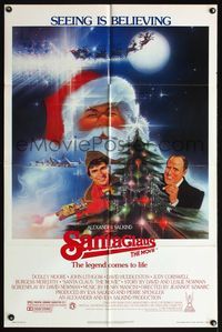 4h836 SANTA CLAUS THE MOVIE 1sh '85 holiday artwork of Dudley Moore & Santa Claus!
