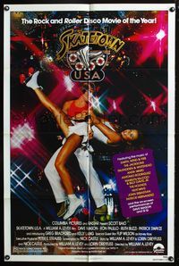 4h874 SKATETOWN USA 1sh '79 image of roller disco dancers!