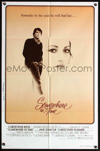 4h886 SOMEWHERE IN TIME 1sh '80 Christopher Reeve, Jane Seymour, cult classic!