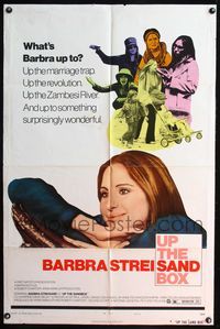 4h966 UP THE SANDBOX style B 1sh '73 completely different images of Barbra Streisand!