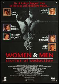 4h992 WOMEN & MEN: STORIES OF SEDUCTION video 1sh '90 Molly Ringwald, James Woods, Beau Bridges!