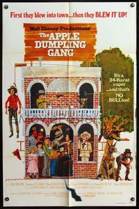 4j067 APPLE DUMPLING GANG 1sh '75 Disney, Don Knotts, wacky western artwork!