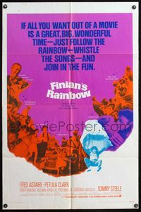4j261 FINIAN'S RAINBOW 1sh '68 Fred Astaire, Petula Clark, directed by Francis Ford Coppola!