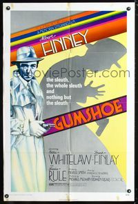 4j316 GUMSHOE 1sh '72 cool film noir artwork, Albert Finney, Stephen Frears directed!