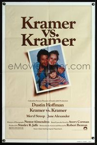 4j422 KRAMER VS. KRAMER 1sh '79 Dustin Hoffman & Meryl Streep!