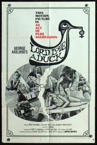 4j499 LORD LOVE A DUCK 1sh '66 Roddy McDowall, sexy Tuesday Weld, an act of pure aggression!