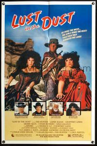 4j514 LUST IN THE DUST 1sh '84 Divine, Tab Hunter, together they ravaged the land, wild image!