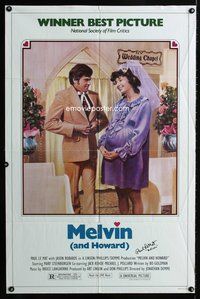 4j550 MELVIN & HOWARD signed 1sh '80 by Paul Le Mat, Mary Steenburgen, Jonathan Demme directed!