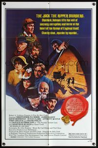 4j605 MURDER BY DECREE 1sh '79 Christopher Plummer as Sherlock Holmes, James Mason as Dr. Watson!