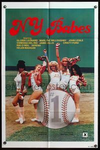 4j620 N.Y. BABES 1sh '79 sexiest X-rated female New York baseball players ever!