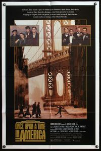 4j665 ONCE UPON A TIME IN AMERICA 1sh '84 Robert De Niro, James Woods, directed by Sergio Leone!