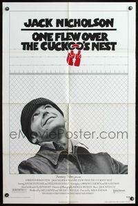 4j668 ONE FLEW OVER THE CUCKOO'S NEST 1sh '75 Jack Nicholson, Milos Forman classic!