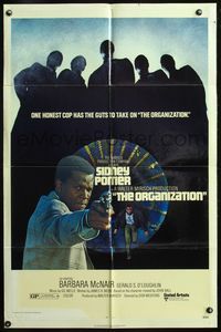 4j674 ORGANIZATION 1sh '71 close up of Sidney Poitier as Mr. Tibbs, an honest cop with guts!