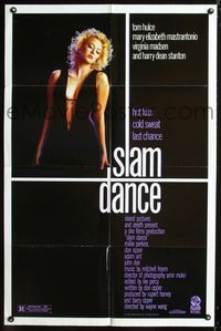 4j808 SLAMDANCE 1sh '87 sleazy sexy Virginia Madsen, hot kiss, cold sweat, last chance!