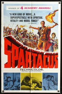 4j826 SPARTACUS AA style 1sh '61 classic Stanley Kubrick & Kirk Douglas epic, cool artwork!