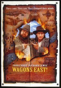 4j972 WAGONS EAST DS 1sh '94 John Candy & Richard Lewis aren't pioneer material!