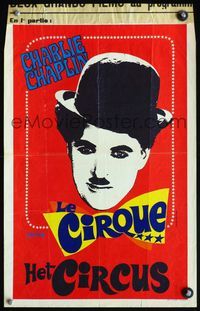 4k029 CIRCUS Belgian R70s cool Jouineau Bourduge design, Charlie Chaplin slapstick classic!