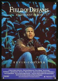 4k045 FIELD OF DREAMS Belgian '89 completely different image of Kevin Costner in the corn field!