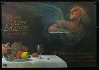 4k509 BABETTE'S FEAST Polish 27x38 '89 great Wieslaw Walkuski art of angel & feast!