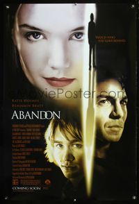 4m072 ABANDONED DS advance 1sh '02 Katie Holmes & Benjamin Bratt, watch who you leave behind!