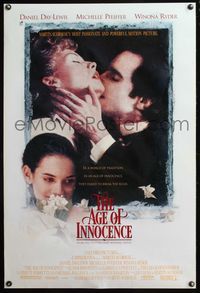 4m087 AGE OF INNOCENCE DS 1sh '93 Martin Scorsese, Daniel Day-Lewis, Winona Ryder