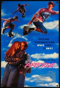 4m091 AIRBORNE 1sh '93 Seth Green, roller blading, heroes aren't made, they're airborne!