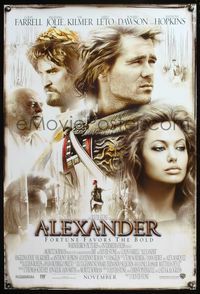 4m097 ALEXANDER DS advance 1sh '04 directed by Oliver Stone, sexy Angelina Jolie!
