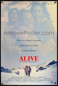 4m103 ALIVE DS int'l 1sh '93 Ethan Hawke, Vincent Spano, based on a true story!