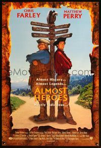 4m108 ALMOST HEROES 1sh '98 Chris Farley & Matthew Perry are mostly ridiculous!