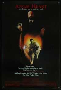 4m132 ANGEL HEART 1sh '87 Robert DeNiro, Mickey Rourke, directed by Alan Parker!