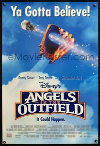 4m134 ANGELS IN THE OUTFIELD DS int'l 1sh '94 Disney, image of baseball going through glove!