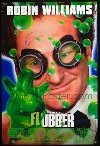 4m019 FLUBBER DS 1sh '97 signed by Robin Williams as the Absent Minded Professor!