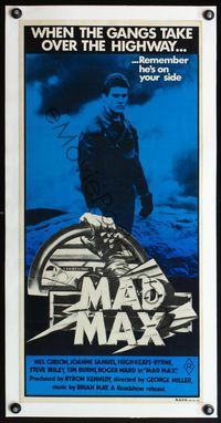 4r139 MAD MAX linen Aust daybill R81 Mel Gibson, George Miller Australian sci-fi classic