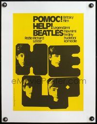 4r192 HELP linen Czech 12x16 R86 different image of Beatles, John, Paul, George & Ringo, classic!