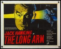 4r126 THIRD KEY linen English 1/2sh '56 cool art of Jack Hawkins with safecracker, The Long Arm!
