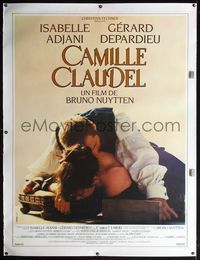 4r341 CAMILLE CLAUDEL linen French 1p '88 sexy Isabelle Adjani & Gerard Depardieu as sculptor Rodin!
