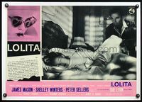 4r252 LOLITA Italian photobusta '62 Stanley Kubrick, James Mason spies on Sue Lyon sleeping in bed!