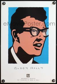 4s331 SPRINGHILL SALUTES BUDDY HOLLY special 14x21 advertising poster '97 art by Micheal Schwab!