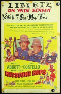 4s018 ABBOTT & COSTELLO MEET THE KEYSTONE KOPS WC '55 Bud & Lou in the movies' maddest days!