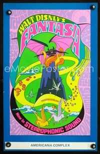 4s106 FANTASIA WC R70 Walt Disney classic musical, great psychedelic fantasy artwork!