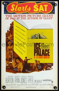 4s162 ICE PALACE WC '60 Richard Burton, Robert Ryan, from the novel by Edna Ferber!