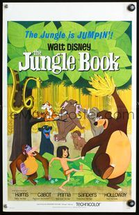 4s181 JUNGLE BOOK WC '67 Walt Disney cartoon classic, great image of all characters!
